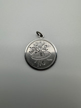 Vintage Sterling Silver Flower Bouquet Charm Pendant by WELLS 3cm NB2 - $31.56