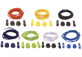 7 Pairs No Tie Elastic 47&quot; Shoelaces - Top Colors for Adults &amp; Kids - No Tie - £9.58 GBP