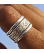 925 Sterling Silver, Solid Silver, Band Ring, Set of 3 Band Ring Stackable - $16.75+