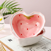 Cute Strawberry Ceramic Love Bowl Shaped - £7.52 GBP+