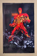 Original 1995 Iron Man Poster: 34x22 Marvel Comics Invincible Ironman 90s pin-up - £53.43 GBP