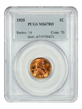 1935 1C PCGS MS67RD - $229.16