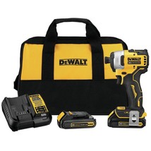DEWALT ATOMIC 20V MAX* Impact Driver, Cordless, Compact Kit, 2 Batteries, 1/4-In - £173.03 GBP