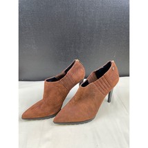 Calvin Klein Women&#39;s Brown Suede Shoes/ Boots Heel 4.5&quot; Size 10 SKU 4832 - £30.56 GBP