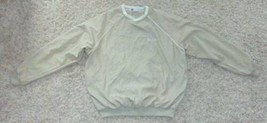 Mens Golf Shirt Black Lake Club Khaki Long Sleeve Lined Microfiber Pullover-sz M - £11.66 GBP