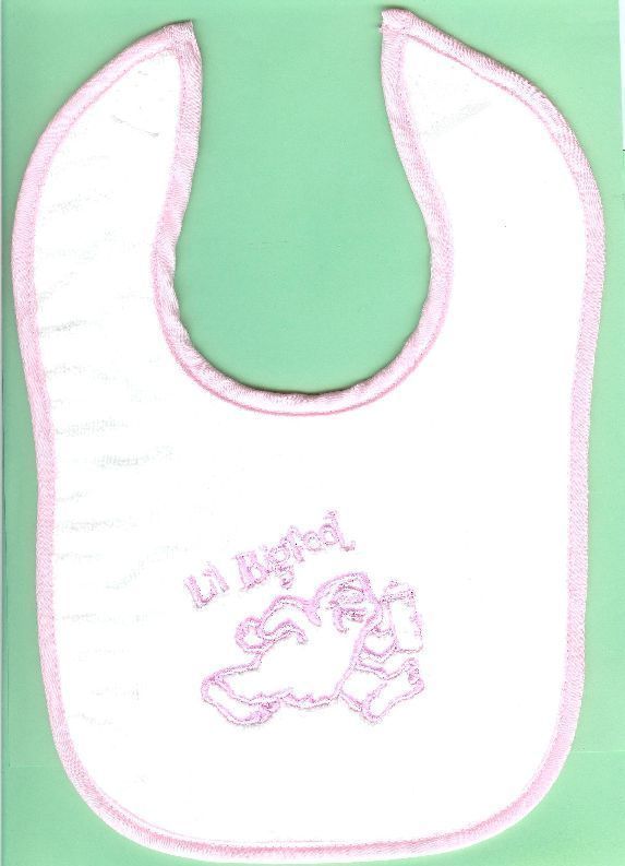 5 Baby Bibs Pink Bigfoot RV Infant Cotton Terry Towel Apron Sasquatch Souvenir - $9.92