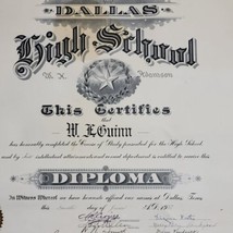 Vintage Dallas W.H. Adams High School Diploma 1932 - $25.00