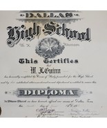 Vintage Dallas W.H. Adams High School Diploma 1932 - £19.67 GBP