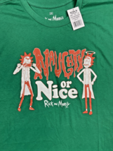 Rick &amp; Morty Naughty or Nice Holiday T-shirt Pickle Adult Swim New w Tag... - £11.21 GBP