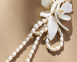 NWT Anthropologie Beaded Flower Bouquet Drop Earrings WHITE NEW $48 - £24.77 GBP