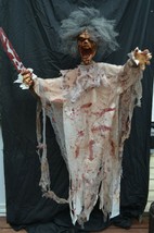 Life Size Halloween Props Realistic Hanging Zombie Light up Eyes and Sound - £39.95 GBP