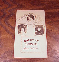 Old Dorothy Lewis Classical Mezzo Contralto Singer Postcard - $6.95