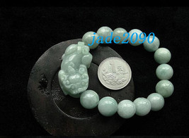 Free Shipping - good luck Amulet natural green jade '' PI YAO'' Prayer Beads cha - £19.76 GBP