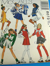 McCall&#39;s Pattern 6073 Girls&#39; sz 8 Cheer Leader Skater Team Costumes Skirt Jumper - £4.94 GBP