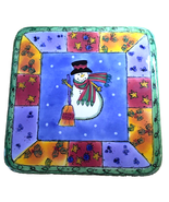 Sango The Sweet Shoppe Christmas Ceramic Snowman 8&quot; Square Trivet Sve Zi... - $165.29 MXN