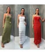 2024 Summer Hollow Out  Bikini Cover-ups See Through Maxi Dress - $61.95