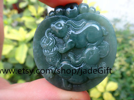 Free Shipping - I want lovely Rabbit  green jade Money Rabbit luck Pendant - £21.57 GBP