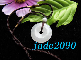 Free Shipping - Grade AAA Natural white jade Blessing charm jade Pendant... - £15.79 GBP