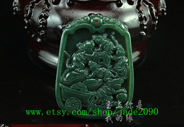 Free Shipping -  Mouse pendants , Hand carved green jadeite jade carved Small Ra - £18.21 GBP