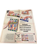 1972 Kelloggs Assortment Packs Cereal Breakfast VTG Magazine Print Ad 7¢ Coupon - £12.17 GBP