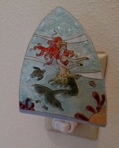 Mermaid Dancing Fused Art Glass Night Light Nautical Sea Ocean Ecuador US Plug - £18.47 GBP