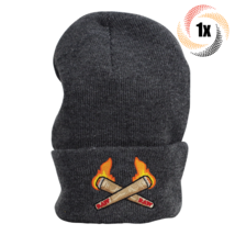 1x Beanie Raw Burning Cones Design Grey High Quality Beanie | Fast Shipping - £18.39 GBP