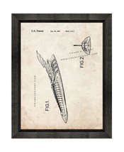 Batman Boat Patent Print Old Look with Beveled Wood Frame - £19.94 GBP+