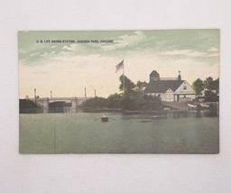 Vintage Postcard 1910 Life Saving Station Jackson Park Chicago IL Lake Unposted - £12.04 GBP