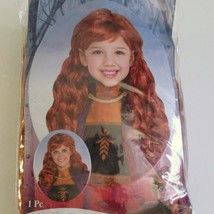 Disney Frozen Anna Adjustable Wig Red Hair With Bangs Child And Teen Cosplay - £14.07 GBP