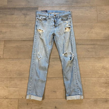 Hollister Denim Skinny Jeans ~ Sz 28 ~ Blue ~ Mid Rise ~ 25&quot; Inseam ~ Distressed - £18.29 GBP
