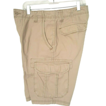 Iron Co. Cargo Shorts Men&#39;s Size 32&quot; Walking Casual Activewear Tan Pockets - $17.82