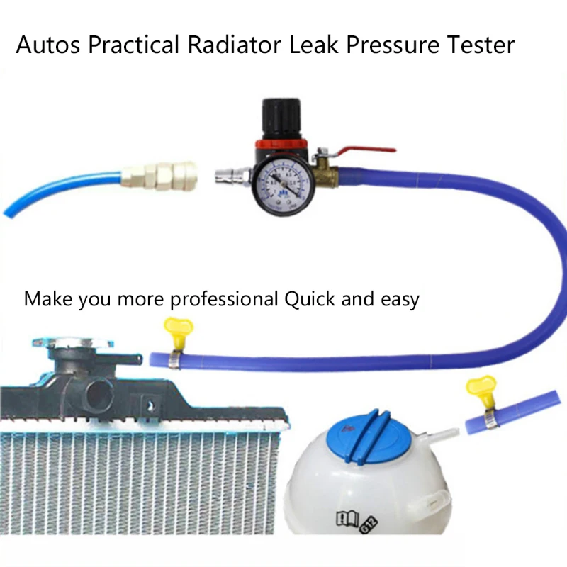 Universal Car Coolant Water Tank Leakage Radiator Tester Gauge Fuel Pressure Tes - £84.74 GBP