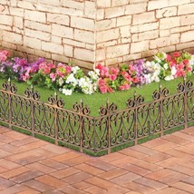 SET OF 4 Decorative Bronze Garden Landscape Border Edging Panel Yard Law... - $18.34