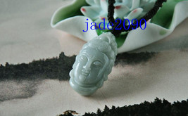 Free shipping - AAA grade natural jade, hand-carved Buddhist &quot;Goddess of Mercy&quot;  - £19.17 GBP