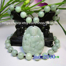 Free shipping - AAA grade natural green jadeite jade Buddhist Bodhisattvas / Bud - £21.91 GBP