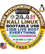 KALI LINUX OS 24.4 ALL VERSIONS LIVE, FULL INSTALL DVD, USB 64-BIT MAC P... - $6.92+
