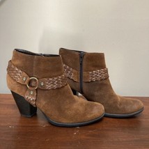 B.O.C. Born Concept Suede Leather Booties with Braided Trim size 8 / 39 - £25.10 GBP