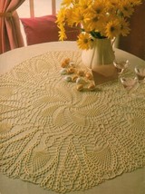 6X Oval Pineapple Doily Floral Pillow Whirl Table Centerpiece Crochet Pa... - $8.99