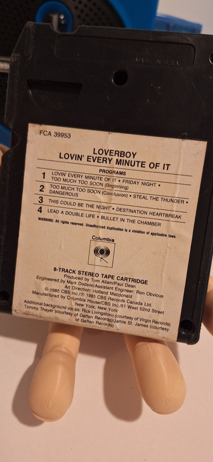 Used Vintage 1985 Loverboy Lovin’ Every Minute of It 8 Track Tape Item image 2