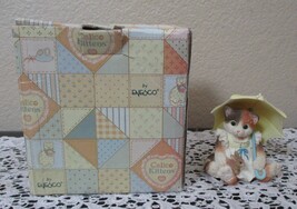 Calico Kittens Sitting W/Umbrella April Showers IOB - $345.83 MXN