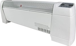 Optimus White 30&quot; 1500W Baseboard Convection Heater w Digital Display Th... - $88.95