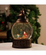 12.2&quot; Christmas Musical Snow Globe Lantern with Timer Battery Operated USB - $443.26 MXN