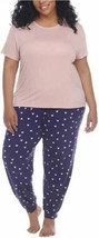 Honeydew Intimates Women&#39;s Plus Size XXL Navy Pink Hearts 3 Piece Pajama... - £15.09 GBP