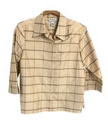 Linea By Louis DellOlio Medium Window Plaid Silk Button-Up Shirt Beige &amp;... - €32,97 EUR