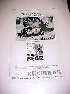 Primary image for FEAR, THE-VIOLENT EXPLOITATION MOVIE PRESSBK VG