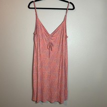 O&#39;NEILL Dress Sleeveless A-Line XL Peach Geometric Cotton Beach Travel S... - $301.93 MXN