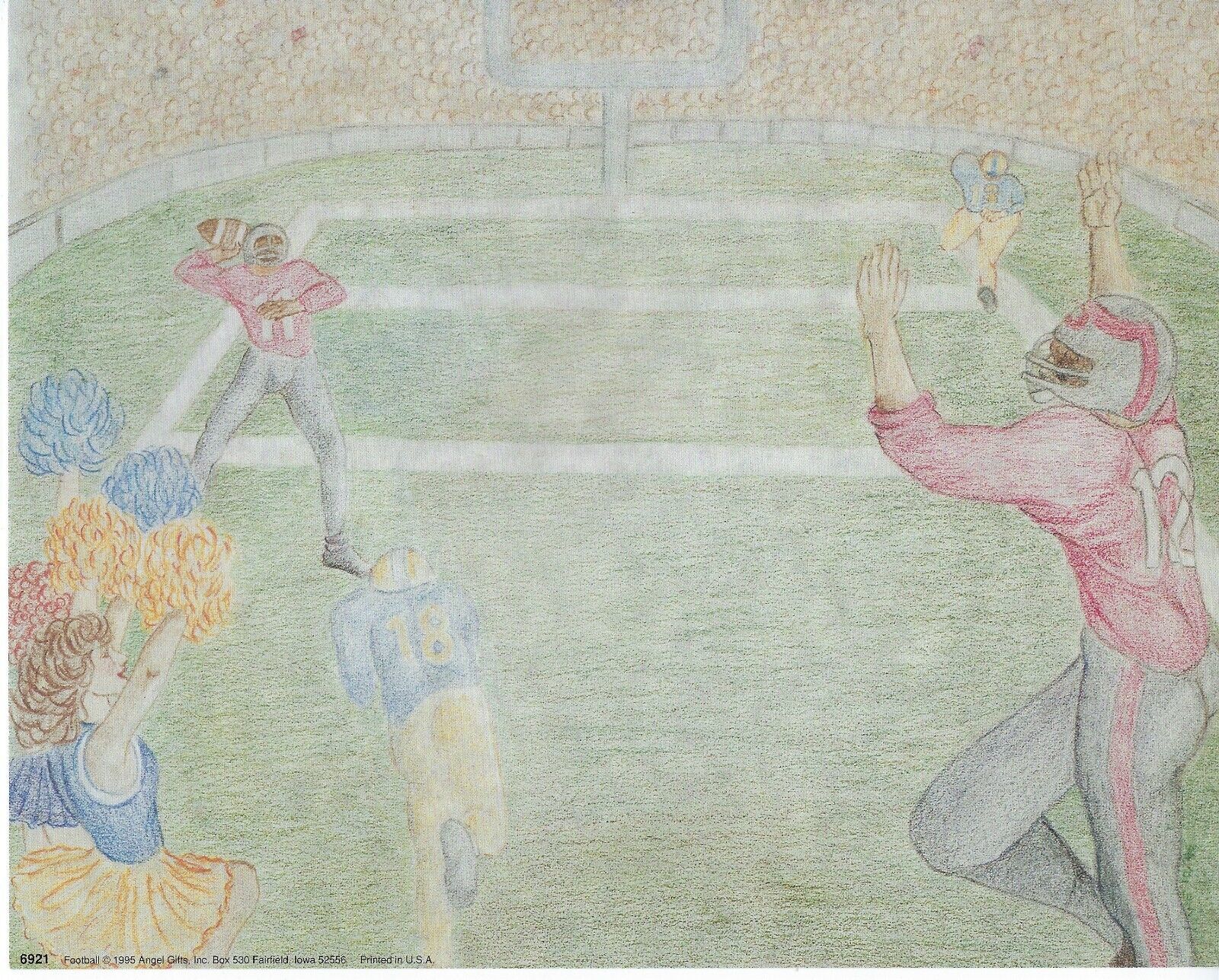 Never Framed 8 x 10 Wall Art Print &amp; Decor - Angel Gifts Inc &quot;Football&quot; ... - $5.98