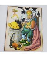 Vintage 1960s Nursery Rhyme Folk ART Print Laminated on Board 9.5x8 Inch... - $21.00