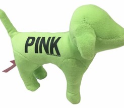 Victorias Secret Love Pink Dog Neon Green Plush 7&quot; Toy - $9.00