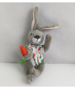 Yottoy Gray Bunny Wearing Carrot Shirt Holding Carrot 7&quot; Plush - $11.87